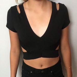 Express Crop Top with Cut Outs